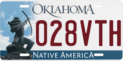 OK license plate 028VTH