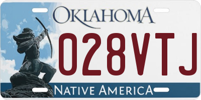 OK license plate 028VTJ