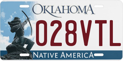 OK license plate 028VTL