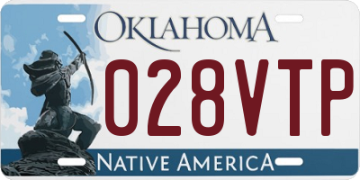 OK license plate 028VTP