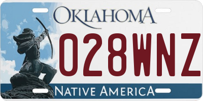 OK license plate 028WNZ