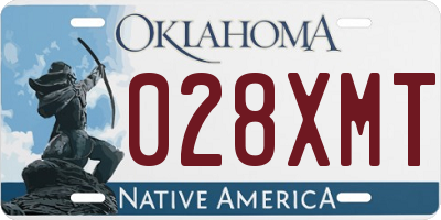 OK license plate 028XMT
