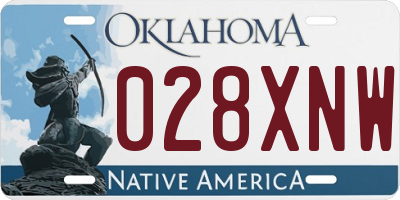 OK license plate 028XNW