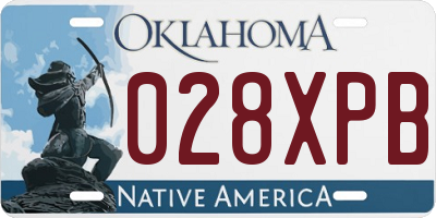 OK license plate 028XPB