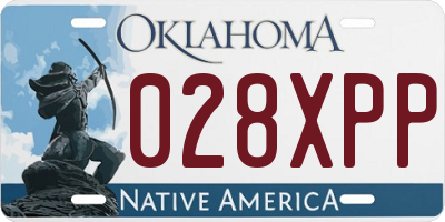 OK license plate 028XPP