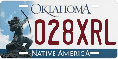 OK license plate 028XRL