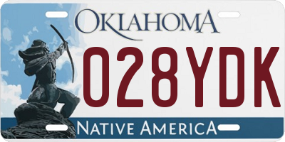 OK license plate 028YDK