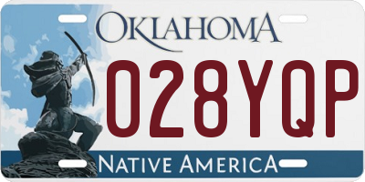 OK license plate 028YQP