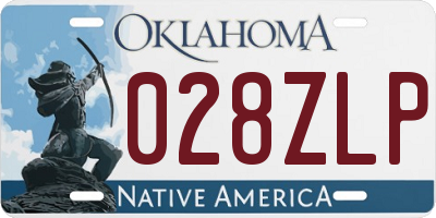 OK license plate 028ZLP