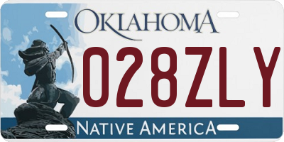 OK license plate 028ZLY