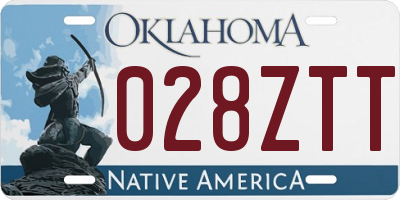 OK license plate 028ZTT