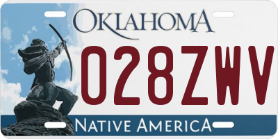 OK license plate 028ZWV