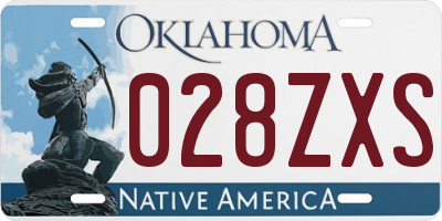 OK license plate 028ZXS