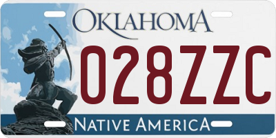 OK license plate 028ZZC