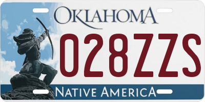 OK license plate 028ZZS