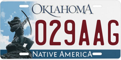 OK license plate 029AAG