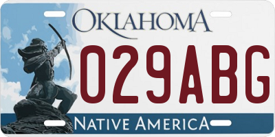 OK license plate 029ABG