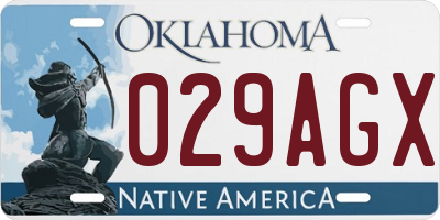 OK license plate 029AGX