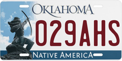 OK license plate 029AHS