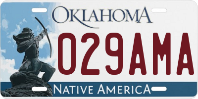 OK license plate 029AMA