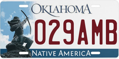 OK license plate 029AMB