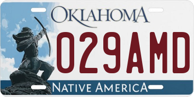 OK license plate 029AMD