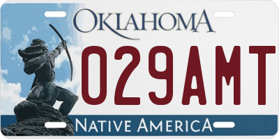 OK license plate 029AMT