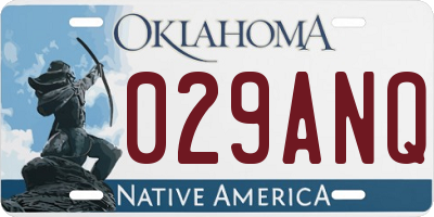 OK license plate 029ANQ