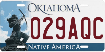 OK license plate 029AQC