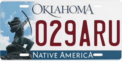 OK license plate 029ARU