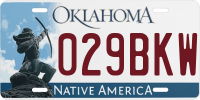 OK license plate 029BKW
