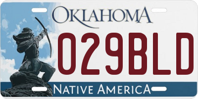 OK license plate 029BLD