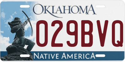 OK license plate 029BVQ