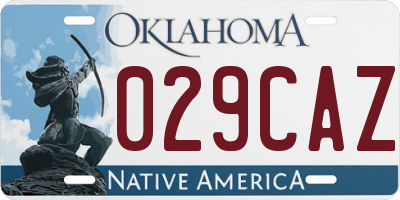 OK license plate 029CAZ