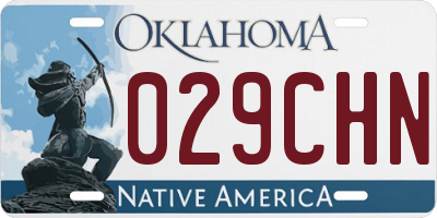 OK license plate 029CHN