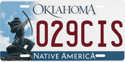 OK license plate 029CIS