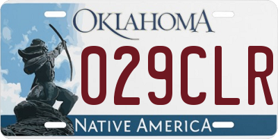 OK license plate 029CLR