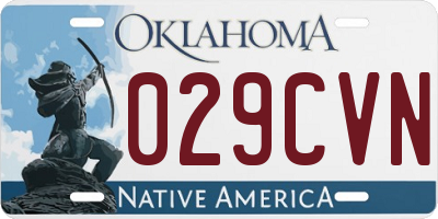 OK license plate 029CVN