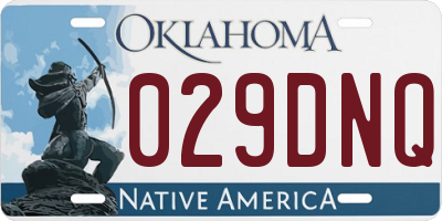 OK license plate 029DNQ