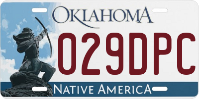 OK license plate 029DPC