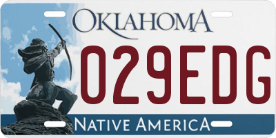 OK license plate 029EDG
