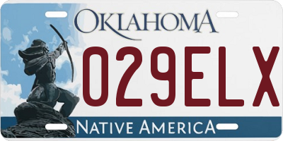 OK license plate 029ELX