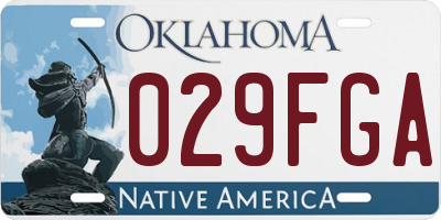 OK license plate 029FGA