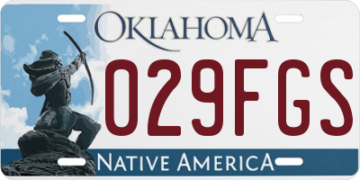 OK license plate 029FGS