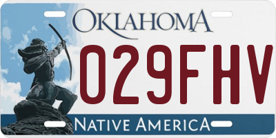 OK license plate 029FHV