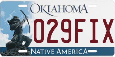OK license plate 029FIX