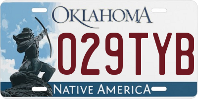 OK license plate 029TYB