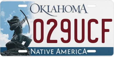 OK license plate 029UCF