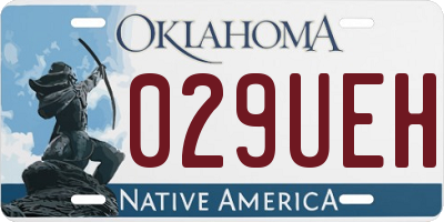OK license plate 029UEH