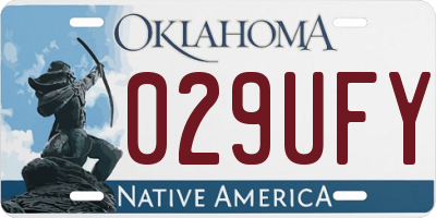 OK license plate 029UFY